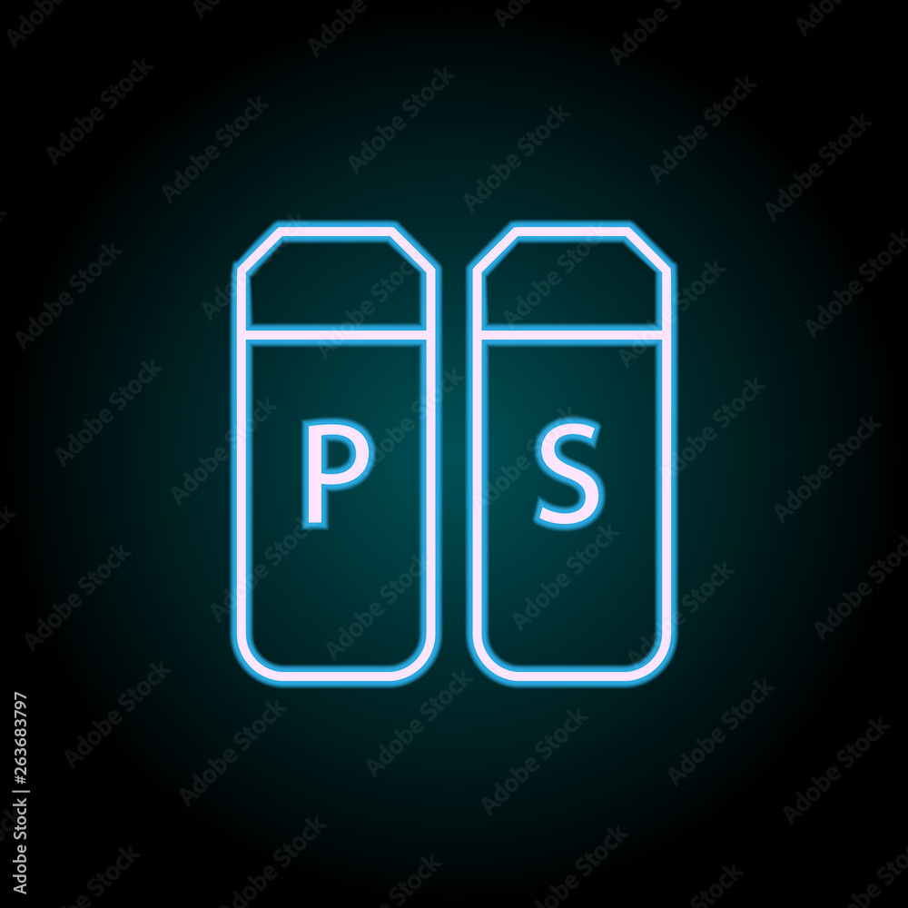 pepper and salt neon icon. Elements of Food set. Simple icon for websites, web design, mobile app, info graphics pepper and salt neon icon. Elements of Food set. Simple icon for websites, web design, mobile app, info graphics