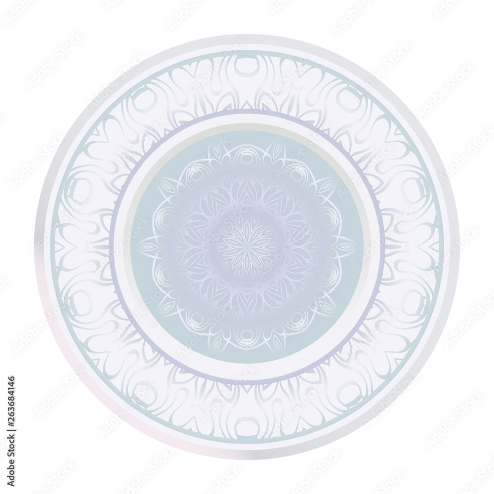 Sacred Oriental Mandala. Color Floral Ornament. Abstract Shapes In Asian Style. Vector Illustration