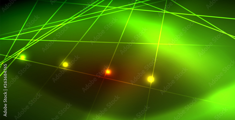 Neon glowing wave, magic energy and light motion background Neon glowing wave, magic energy and light motion background