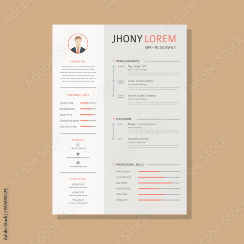 Resume and curriculum vitae vector templates. Great for helping with job applications. - Vector