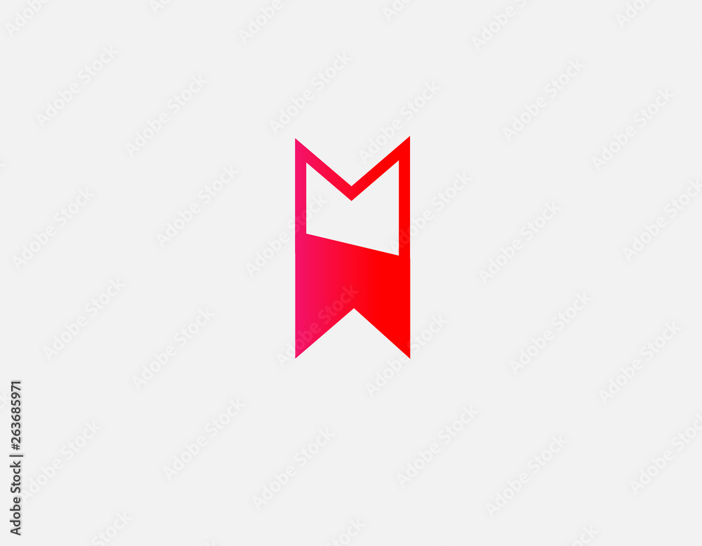 Geometric gradient logo letter M icon for web site Geometric gradient logo letter M icon for web site
