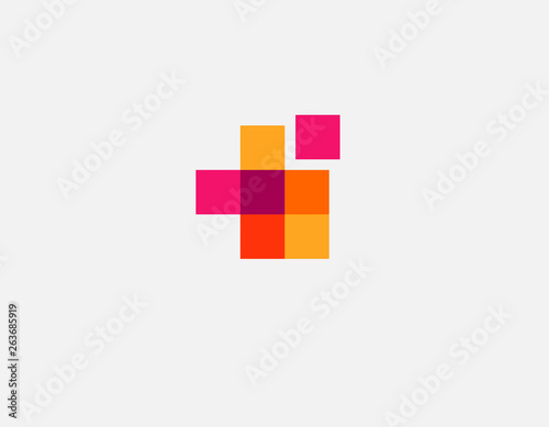 Abstract multicolored logo for pharmacy medicine