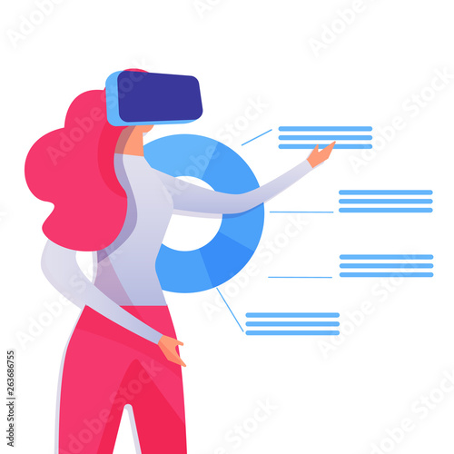 Virtual Reality Interface Flat Vector Illustration © Mykola