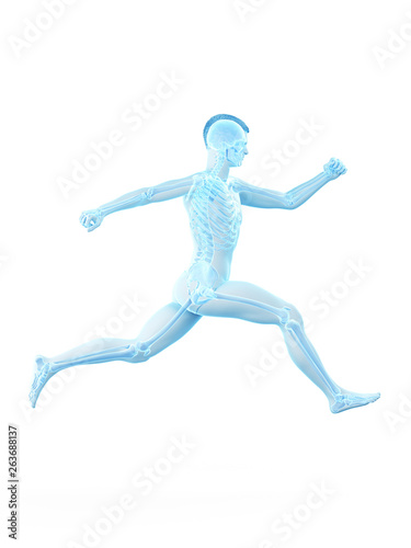 3d rendered medically accurate illustration of a man running