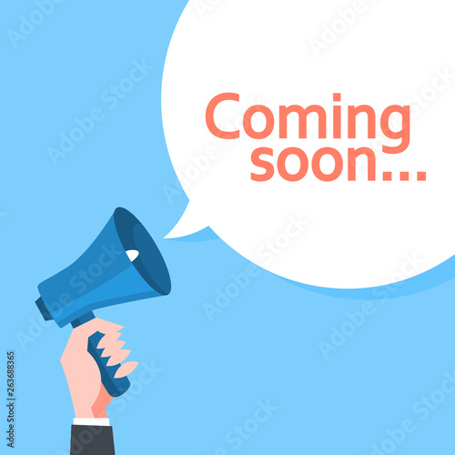 Hand holding a megaphone