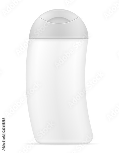 shampoo in a plastic bottle for washing hair empty template blank stock vector illustration