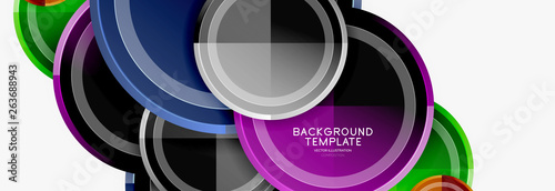 Colorful glossy circles background