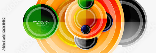 Colorful glossy circles background