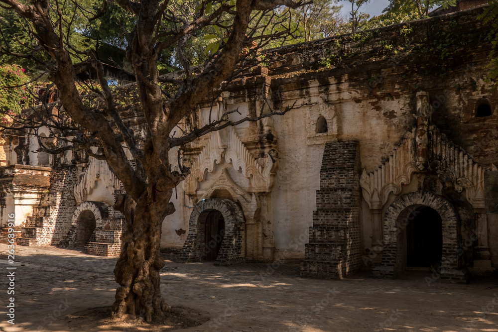 Tilawkaguru Cave monastery is found on the Sagaing hillside and was built around 1672.