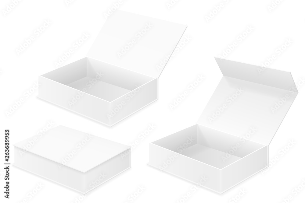 empty cardboard box packaging blank template for design stock vector illustration