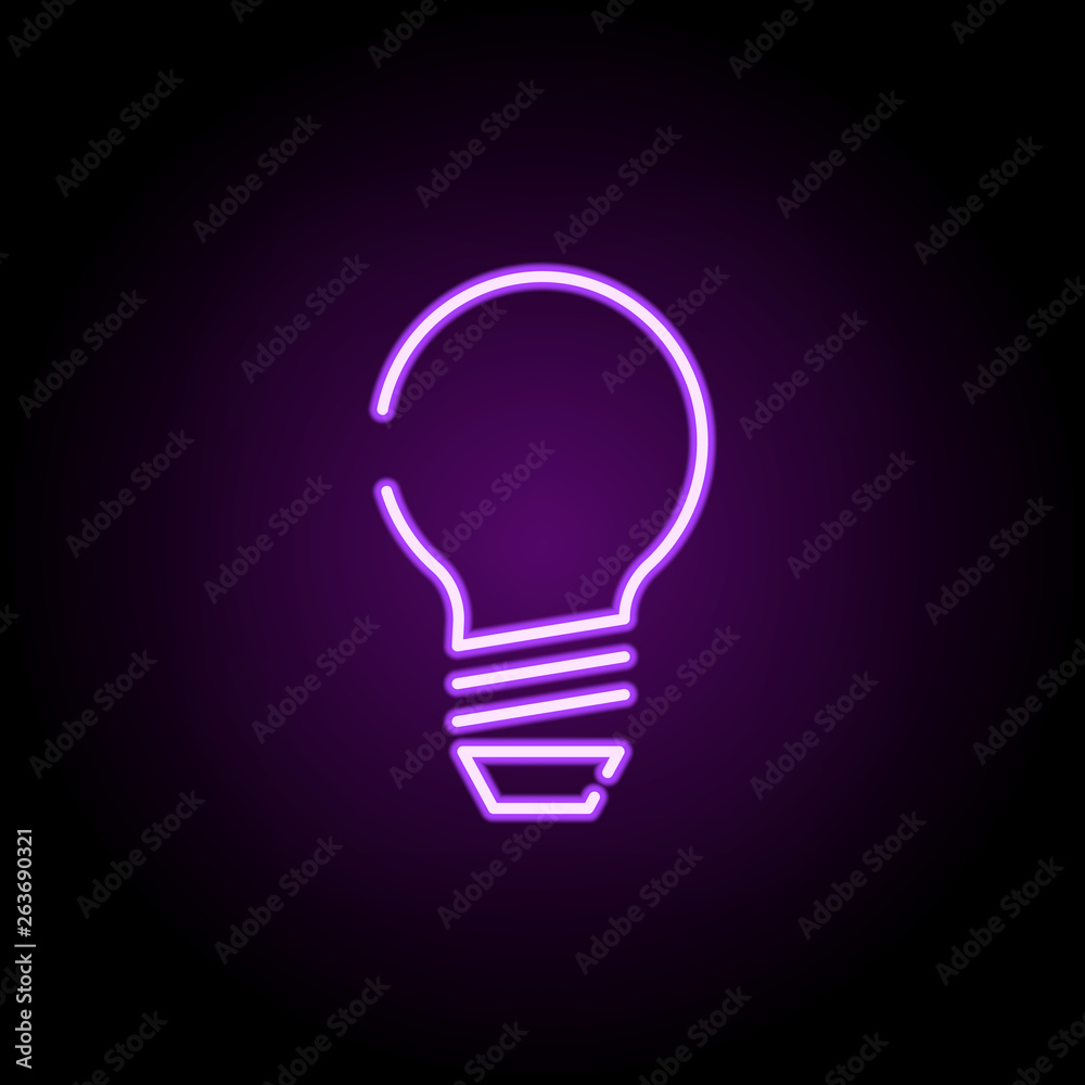 bulb, glass neon icon. Elements of construction set. Simple icon for websites, web design, mobile app, info graphics bulb, glass neon icon. Elements of construction set. Simple icon for websites, web design, mobile app, info graphics