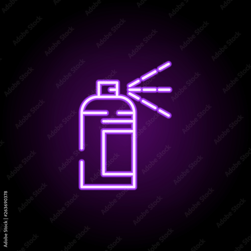 Glowing neon line paint spray can icon isolated Vector Image