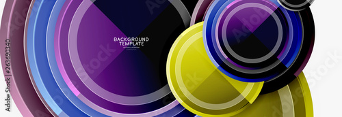 Colorful glossy circles background