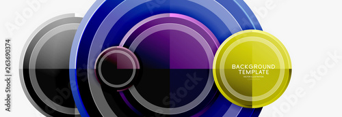 Colorful glossy circles background