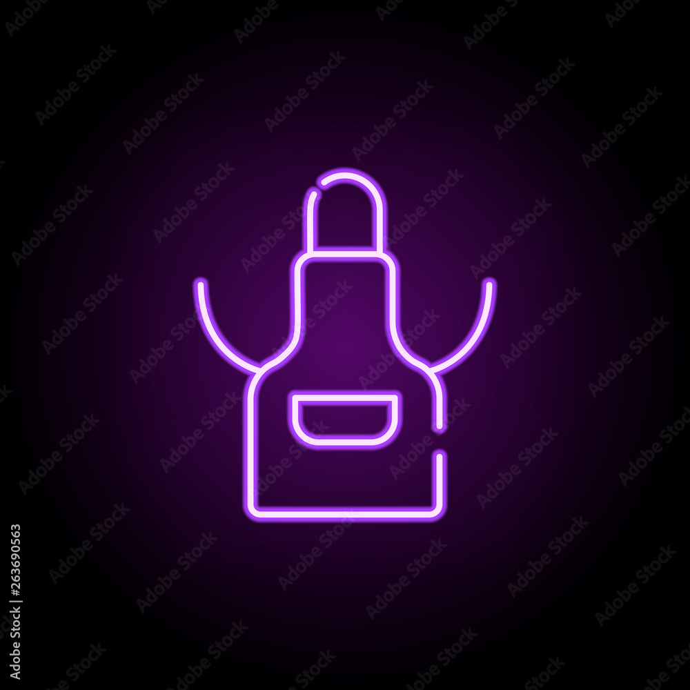 apron, protection neon icon. Elements of construction set. Simple icon for websites, web design, mobile app, info graphics apron, protection neon icon. Elements of construction set. Simple icon for websites, web design, mobile app, info graphics