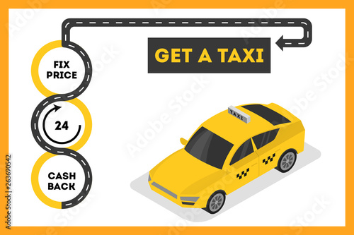 Taxi booking banner concept