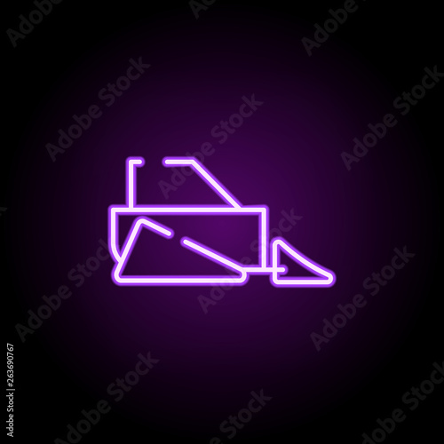 scraper neon icon. Elements of construction set. Simple icon for websites, web design, mobile app, info graphics