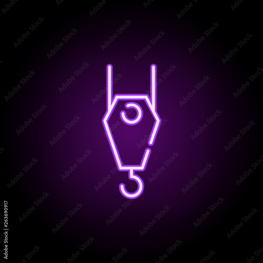 crane neon icon. Elements of construction set. Simple icon for websites, web design, mobile app, info graphics crane neon icon. Elements of construction set. Simple icon for websites, web design, mobile app, info graphics