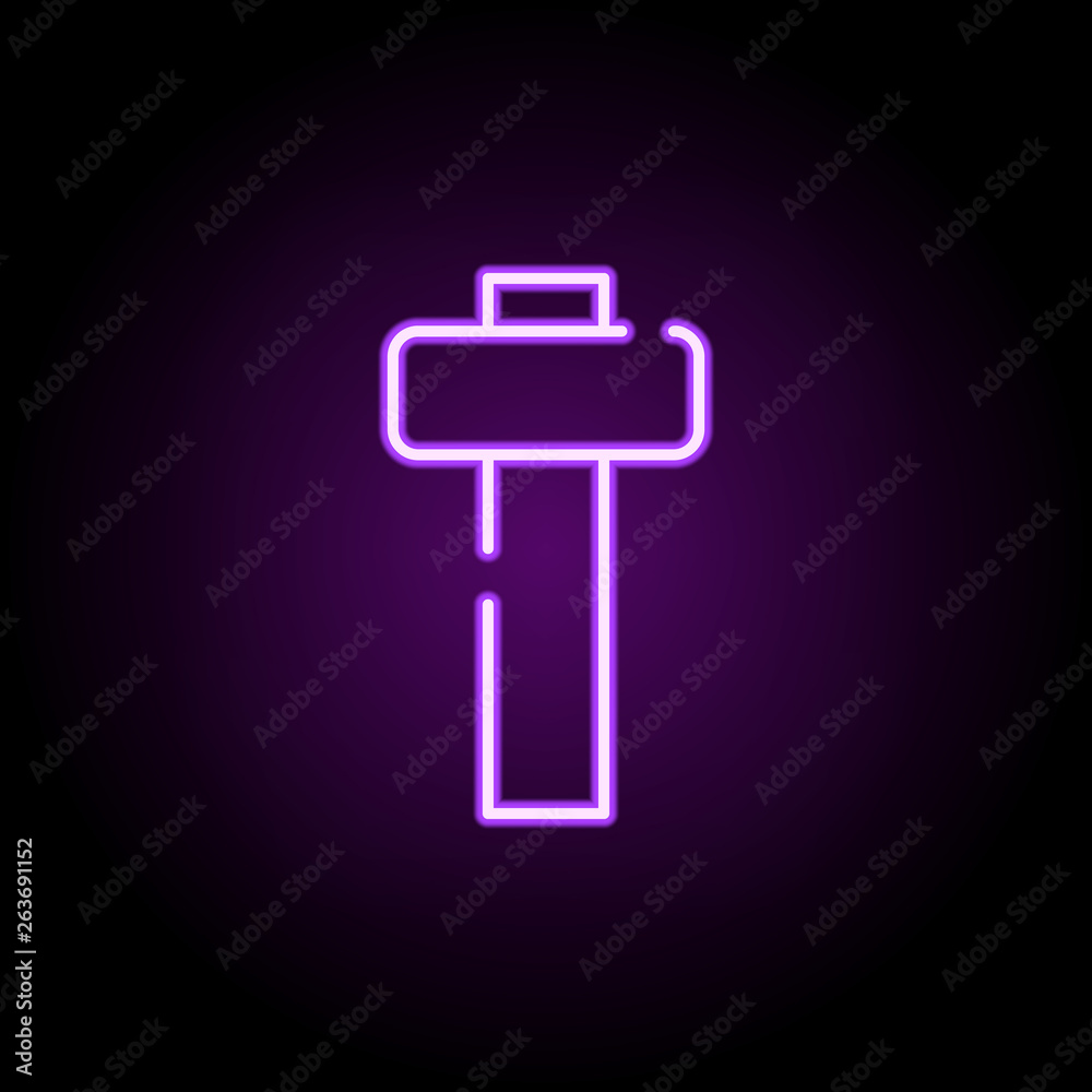 hammer for wood neon icon. Elements of construction set. Simple icon for websites, web design, mobile app, info graphics hammer for wood neon icon. Elements of construction set. Simple icon for websites, web design, mobile app, info graphics