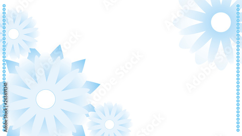 Light blue spring soft background with blue flowers