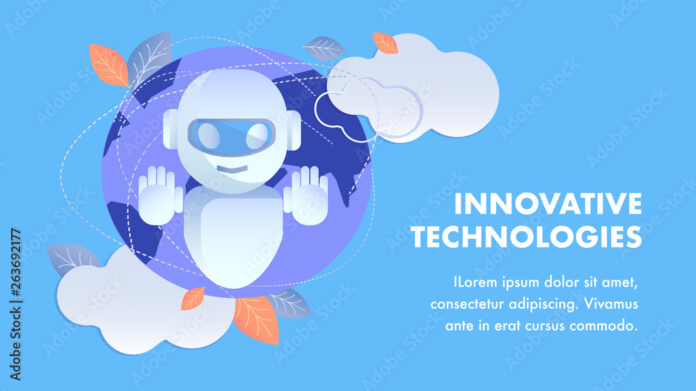 Innovative Technologies Flat Banner Vector Layout Innovative Technologies Flat Banner Vector Layout
