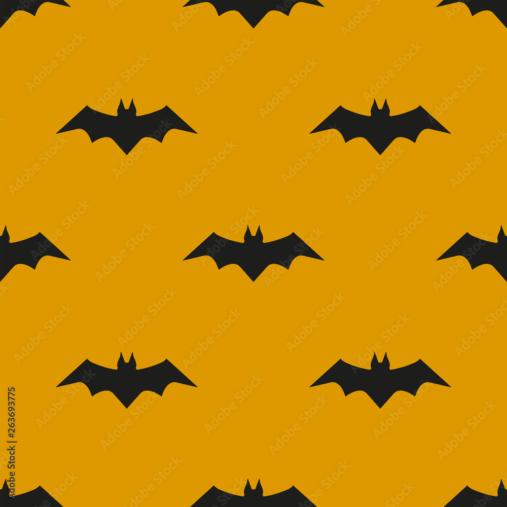 The pattern with bats. Seamless background with bats.