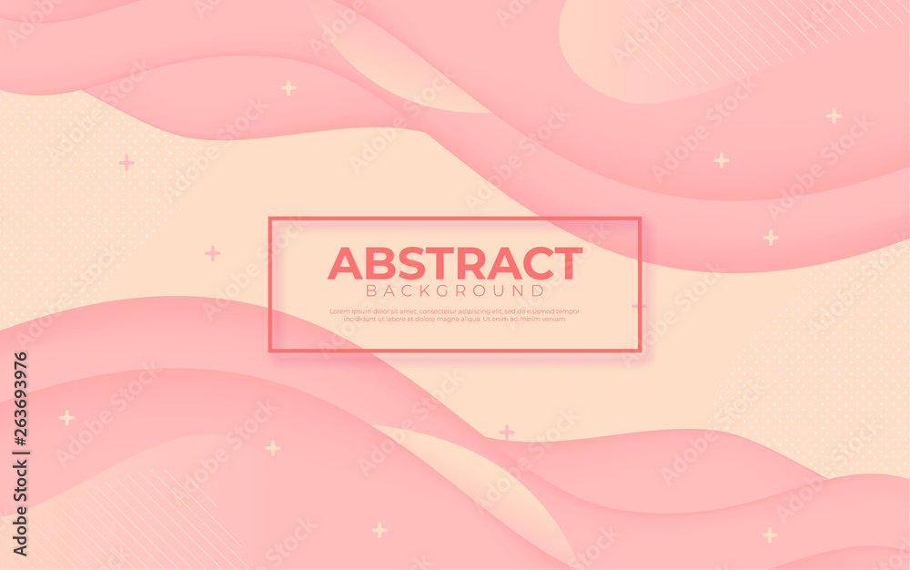 Abstract 3D minimalist soft pink color background design.  Fluid dynamic vector eps10 editable.