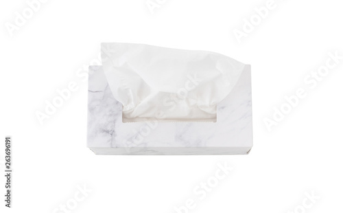 Isolated tissue paper box on white background 