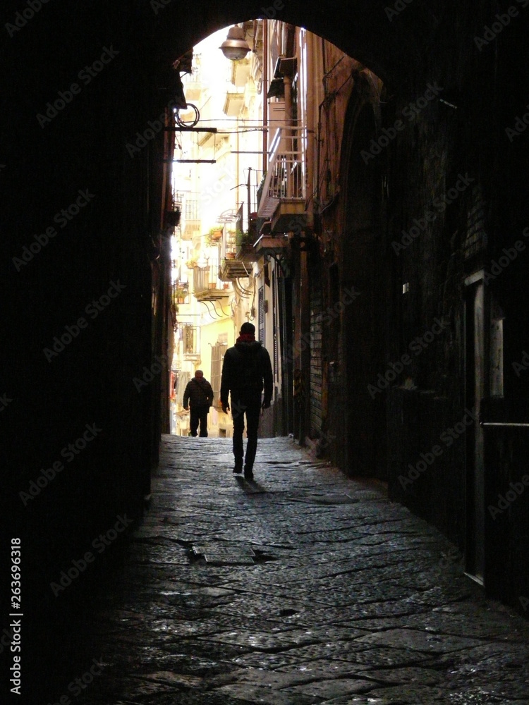 characteristic alley of Naples in the san gregorio armeno