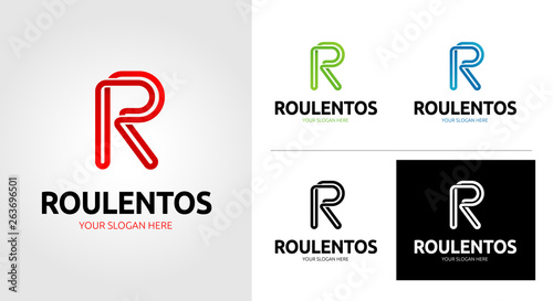 R Letter Logo Template Set
