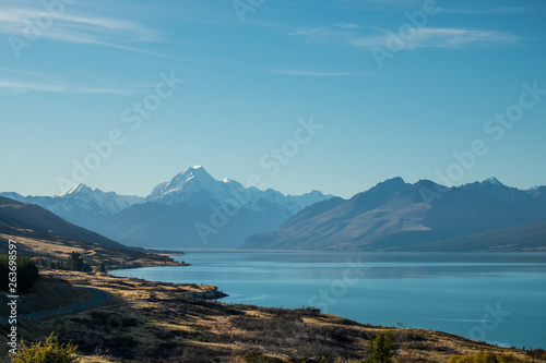 Mountain landscape  Lake Tekapo  New Zealand