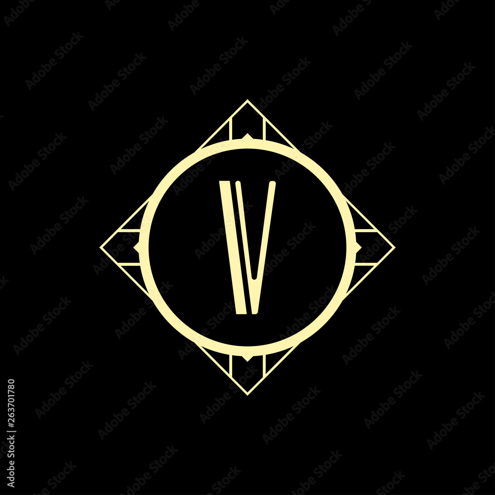 Art Deco modern monogram Art Deco modern monogram