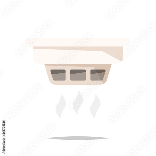 Smoke detector vector isolated illustration