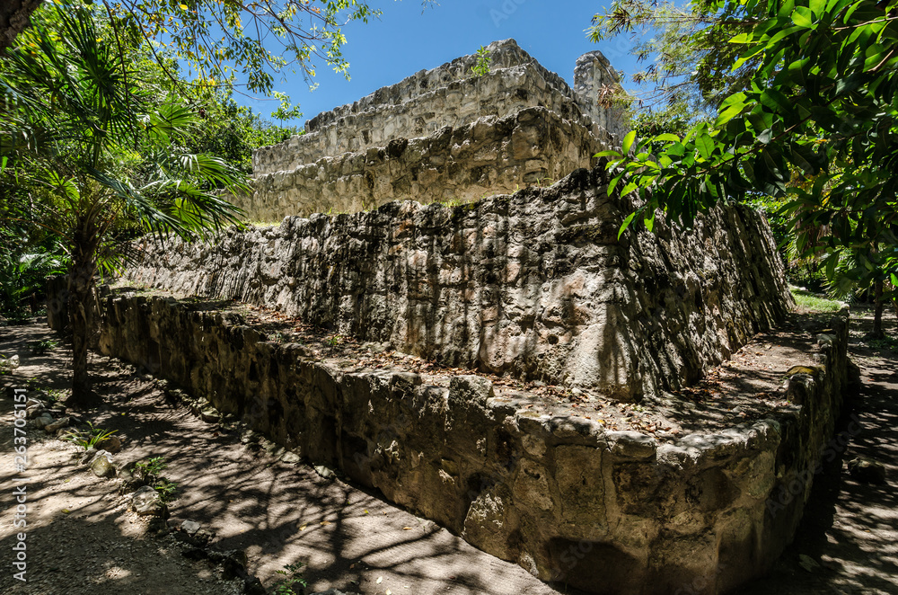 San Miguelito Archaeology Site in Cancun, Mexico