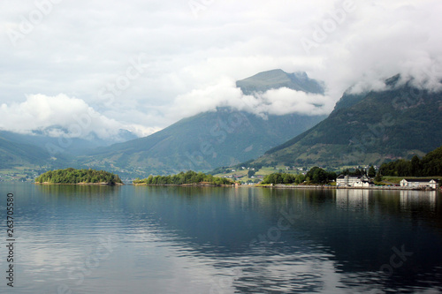 View of Hardangerfjord, the second longest fjord in Norway