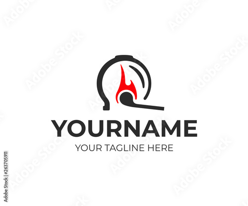 Cupping therapy logo design. Fire cupping vector design. Cupping treatment on back logotype