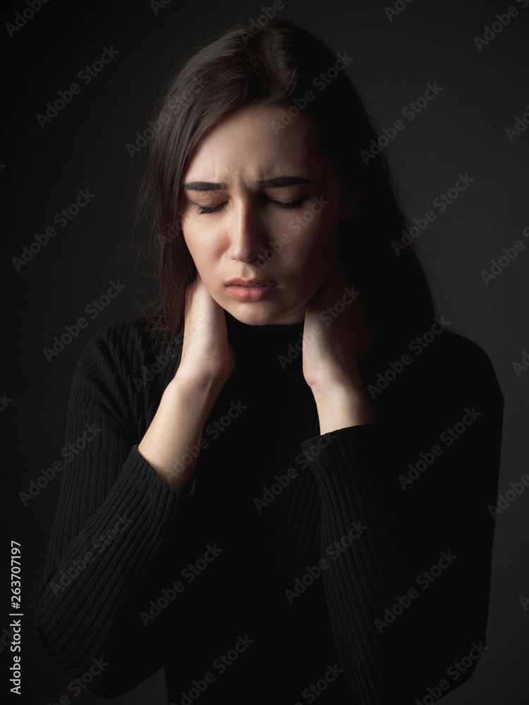 Portrait of the sad young woman. Portrait of the sad young woman.