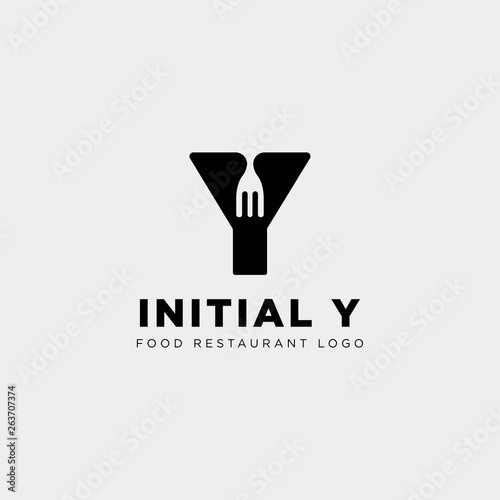 initial y food equipment simple logo template vector icon abstract