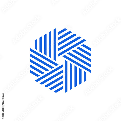 Unique New Geometric Design Icon Symbol Logo for technology business health company with modern high end look