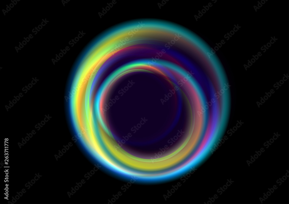 Colorful glowing abstract circular logo background Colorful glowing abstract circular logo background
