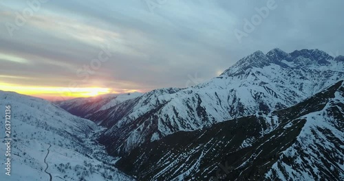 snow mountains, Pamir, Tajikistan
