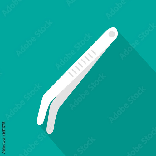 Tweezers icon. Flat illustration of tweezers vector icon for web design