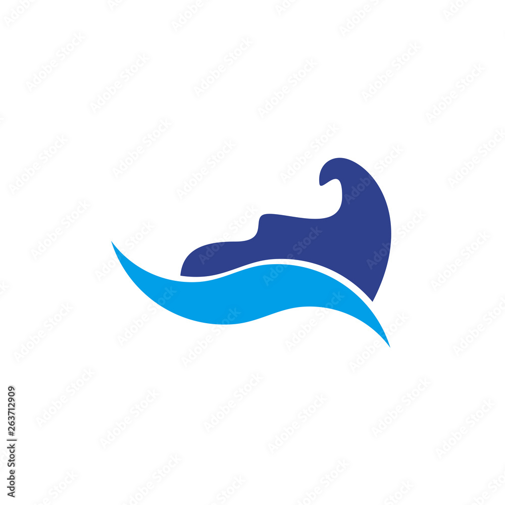 Wave icon logo design vector template Wave icon logo design vector template
