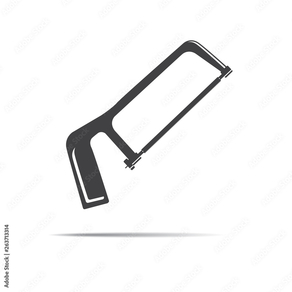 Hacksaw icon isolated on white background. One of Construction Materials Hacksaw icon isolated on white background. One of Construction Materials