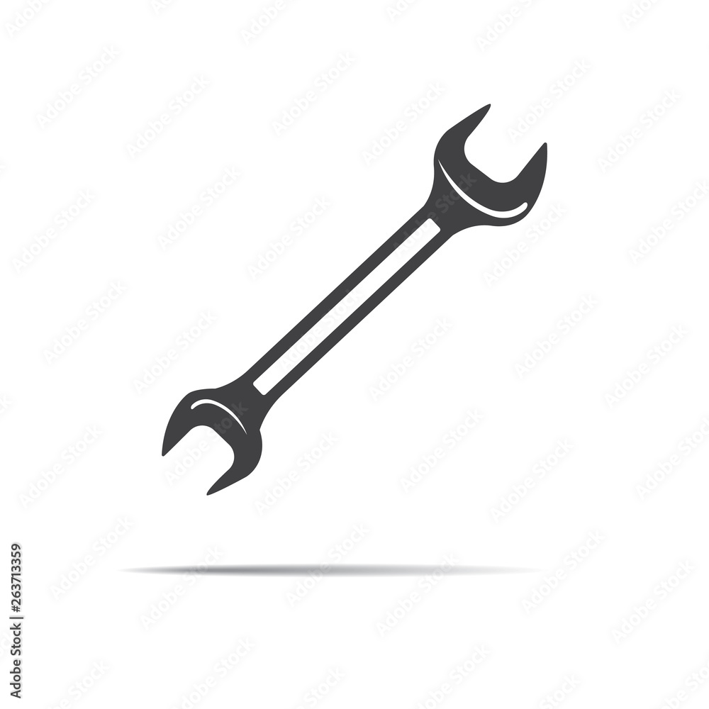 Spanner icon isolated on white background. One of Construction Materials Spanner icon isolated on white background. One of Construction Materials