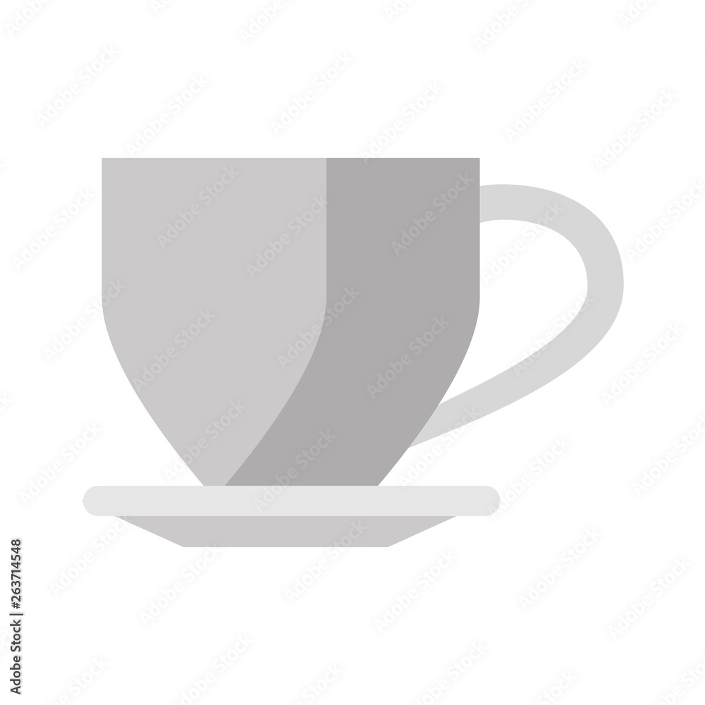 Coffee cup warm on plate isolated Coffee cup warm on plate isolated