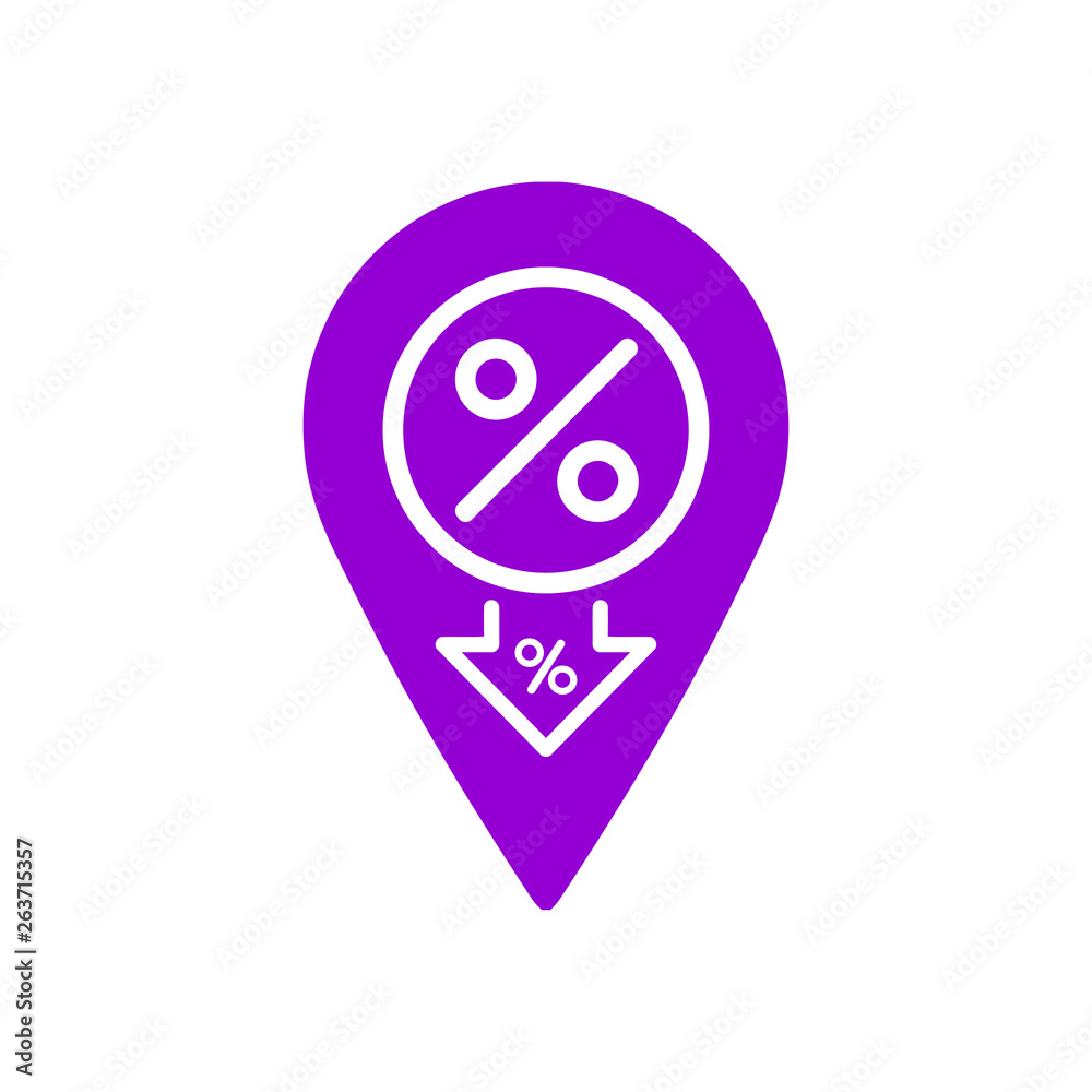 Discount,price,sale, shopping,offer,  business product discount dark violet color icon