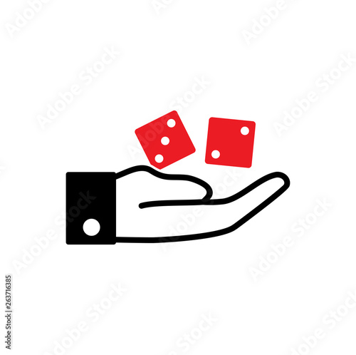 Casino icon on background for graphic and web design. Simple vector sign. Internet concept symbol for website button or mobile app.