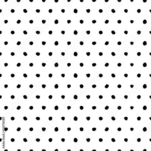 Vector cute seamless pattern with hand drawn dots. Abstract background for design. Modern texture.
