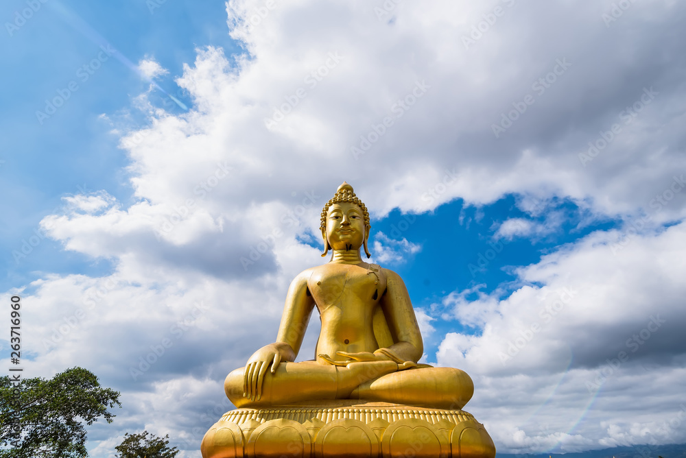 Large golden Buddha statue in chiang rai, thailand. Large golden Buddha statue in chiang rai, thailand.